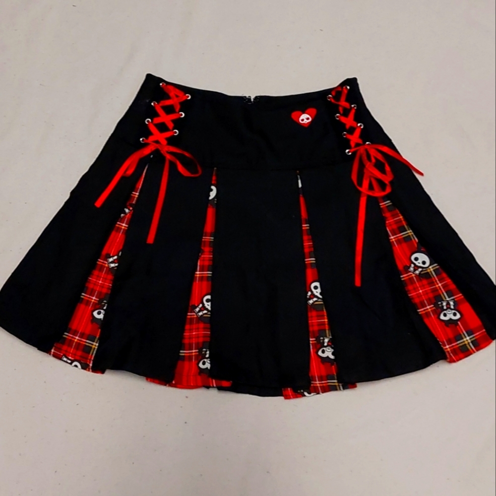 COPY - Skelanimals plaid skirt
